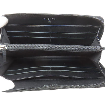 CHANEL シャネル ココマーク シルバー金具 長財布（小銭入れあり） グレインド カーフスキン レディース 中古