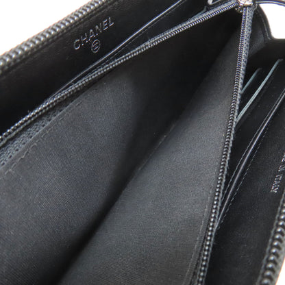CHANEL シャネル ココマーク シルバー金具 長財布（小銭入れあり） グレインド カーフスキン レディース 中古