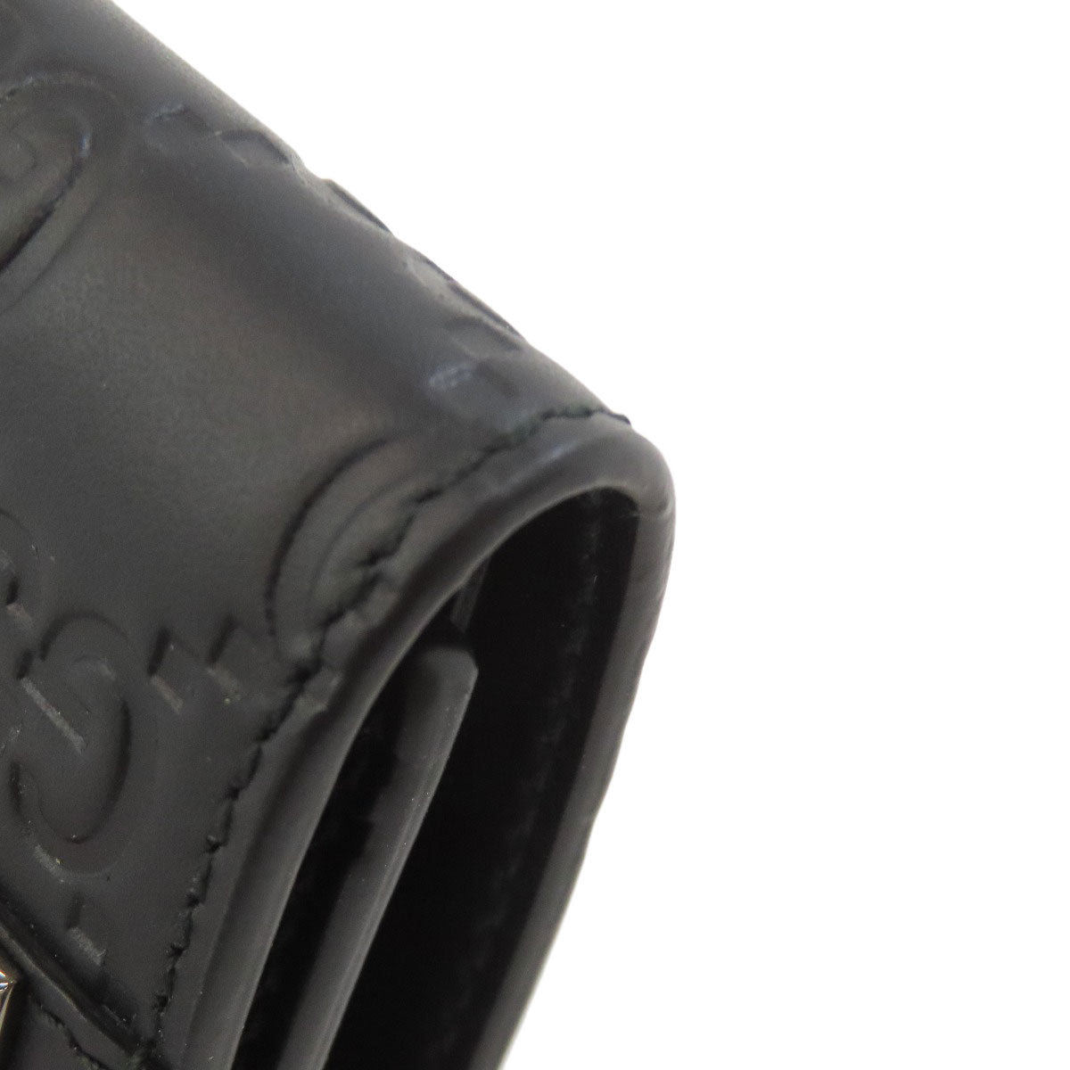 GUCCI グッチ 237509 GGシグネチャー シマ キーケース レザー レディース 中古