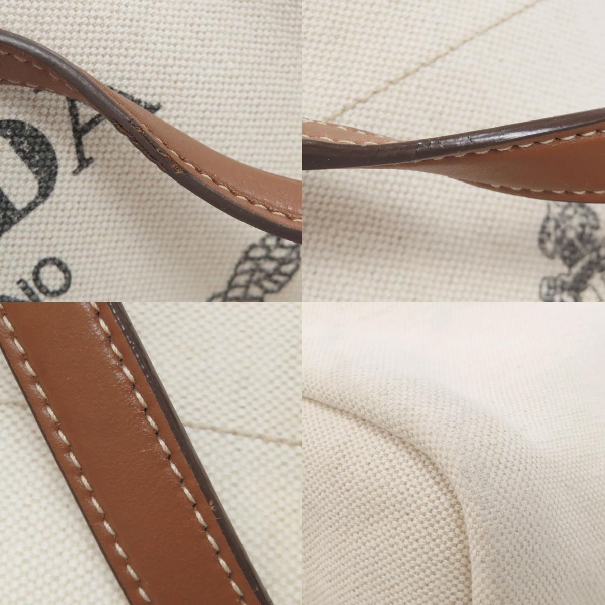 PRADA プラダ 1BG355 ロゴ トートバッグ キャンバス レディース 中古