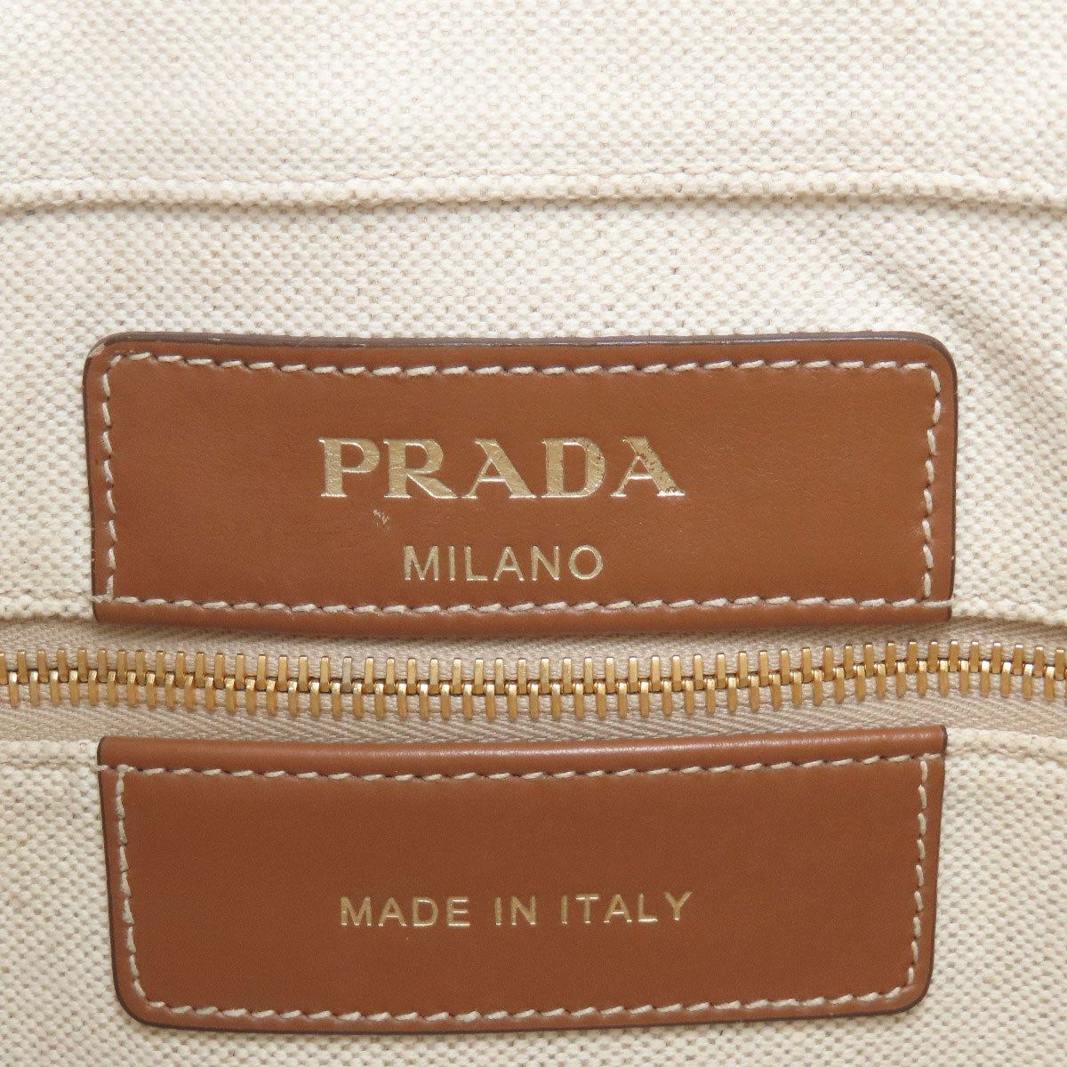 PRADA プラダ 1BG355 ロゴ トートバッグ キャンバス レディース 中古