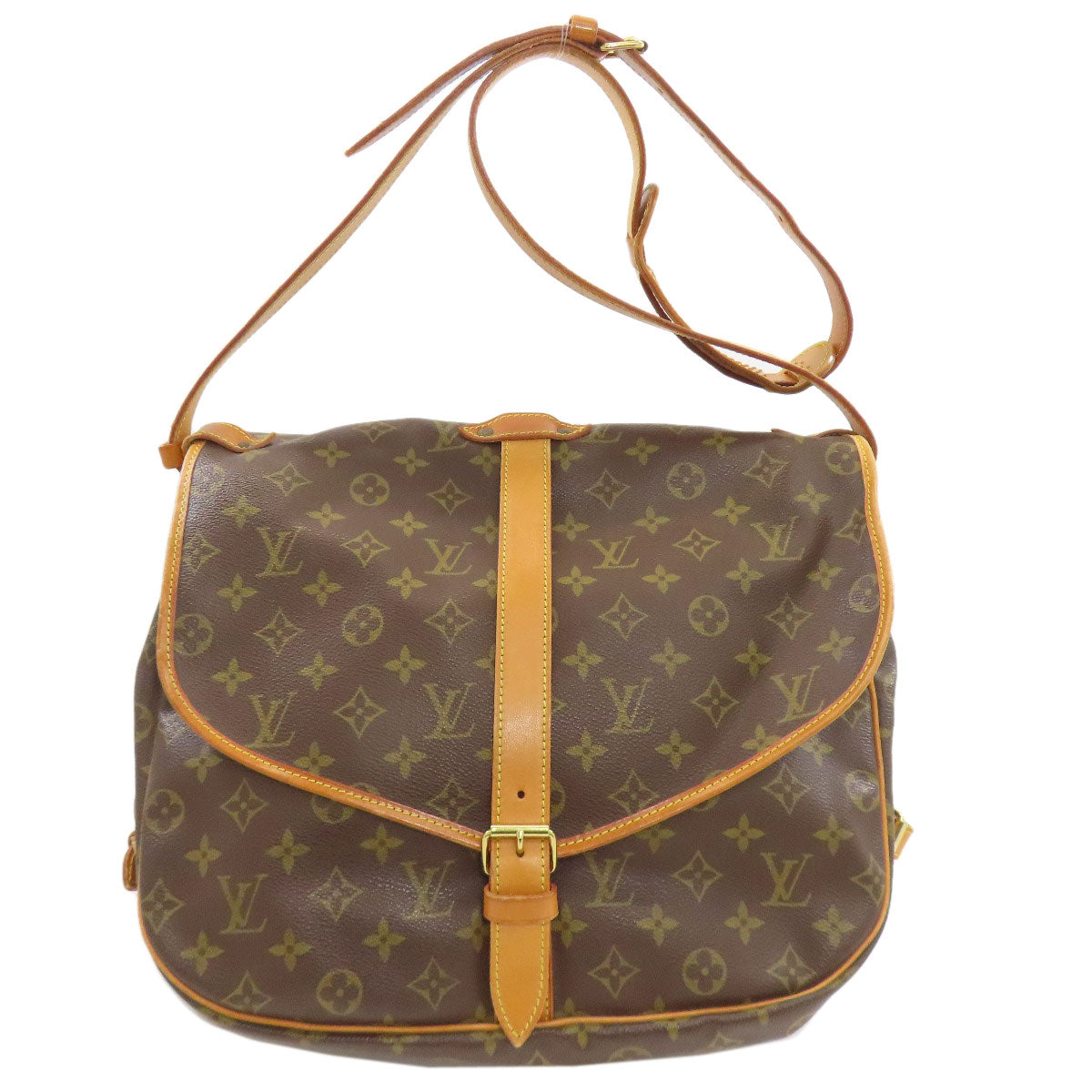 LOUIS VUITTON ルイヴィトン M42254 ソミュール35 ショルダーバッグ モノグラムキャンバス レディース 中古