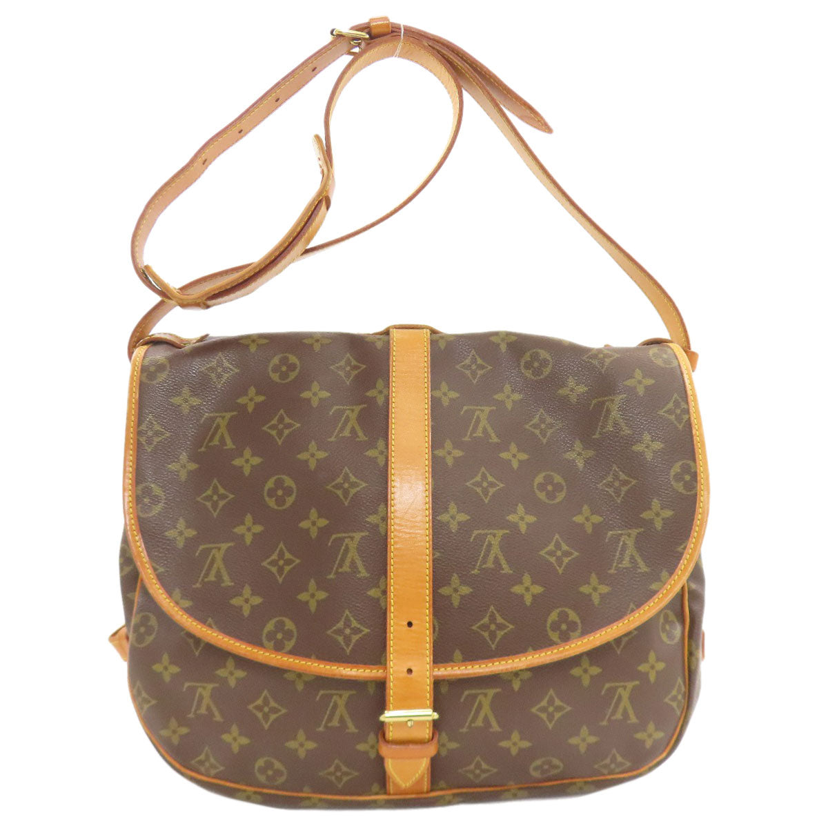 LOUIS VUITTON ルイヴィトン M42254 ソミュール35 ショルダーバッグ モノグラムキャンバス レディース 中古
