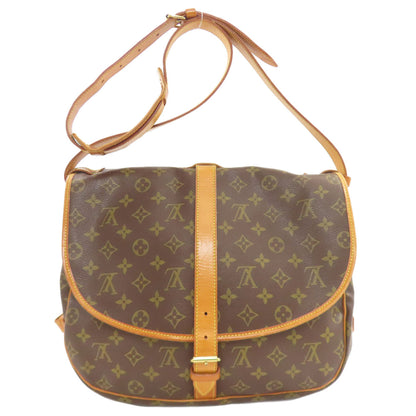 LOUIS VUITTON ルイヴィトン M42254 ソミュール35 ショルダーバッグ モノグラムキャンバス レディース 中古