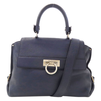 Salvatore Ferragamo サルヴァトーレフェラガモ ガンチーニ金具 2WAY ハンドバッグ レザー レディース 中古