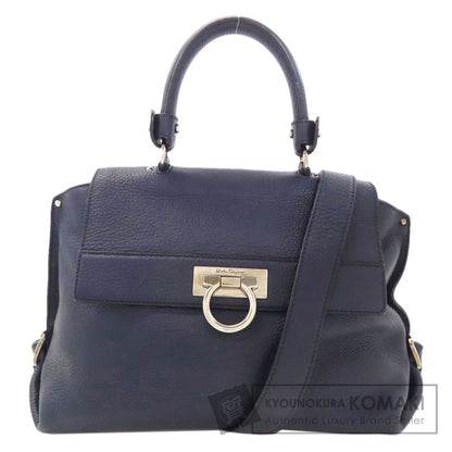 Salvatore Ferragamo サルヴァトーレフェラガモ ガンチーニ金具 2WAY ハンドバッグ レザー レディース 中古