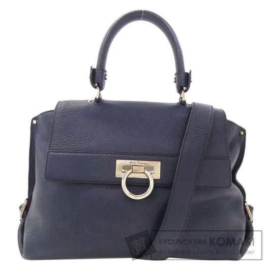 Salvatore Ferragamo サルヴァトーレフェラガモ ガンチーニ金具 2WAY ハンドバッグ レザー レディース 中古