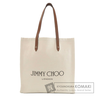 Jimmy Choo ジミーチュウ ロゴ トートバッグ キャンバス レディース 中古