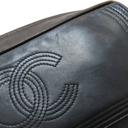 CHANEL シャネル フリンジ チェーンショルダー ゴールド金具 ショルダーバッグ ラムスキン レディース 中古