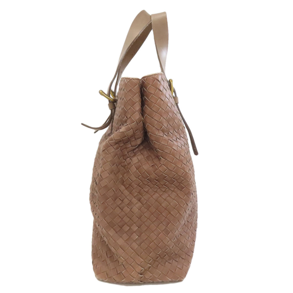 BOTTEGA VENETA ボッテガヴェネタ イントレチャート ハンドバッグ カーフ レディース 中古