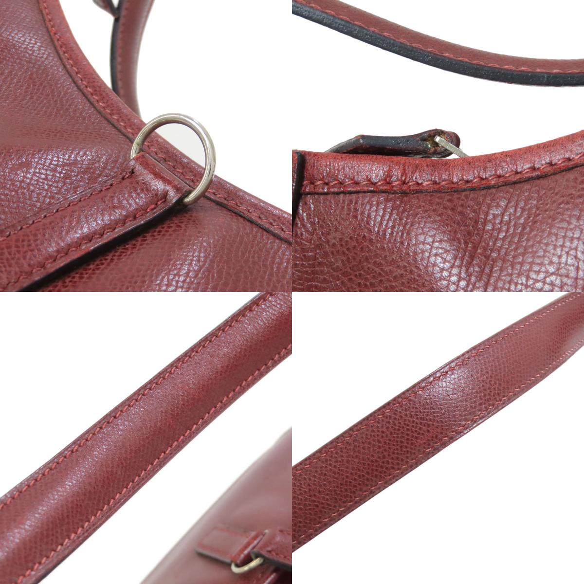 HERMES エルメス トリム31 ルージュアッシュ シルバー金具 ショルダーバッグ リセ レディース 中古
