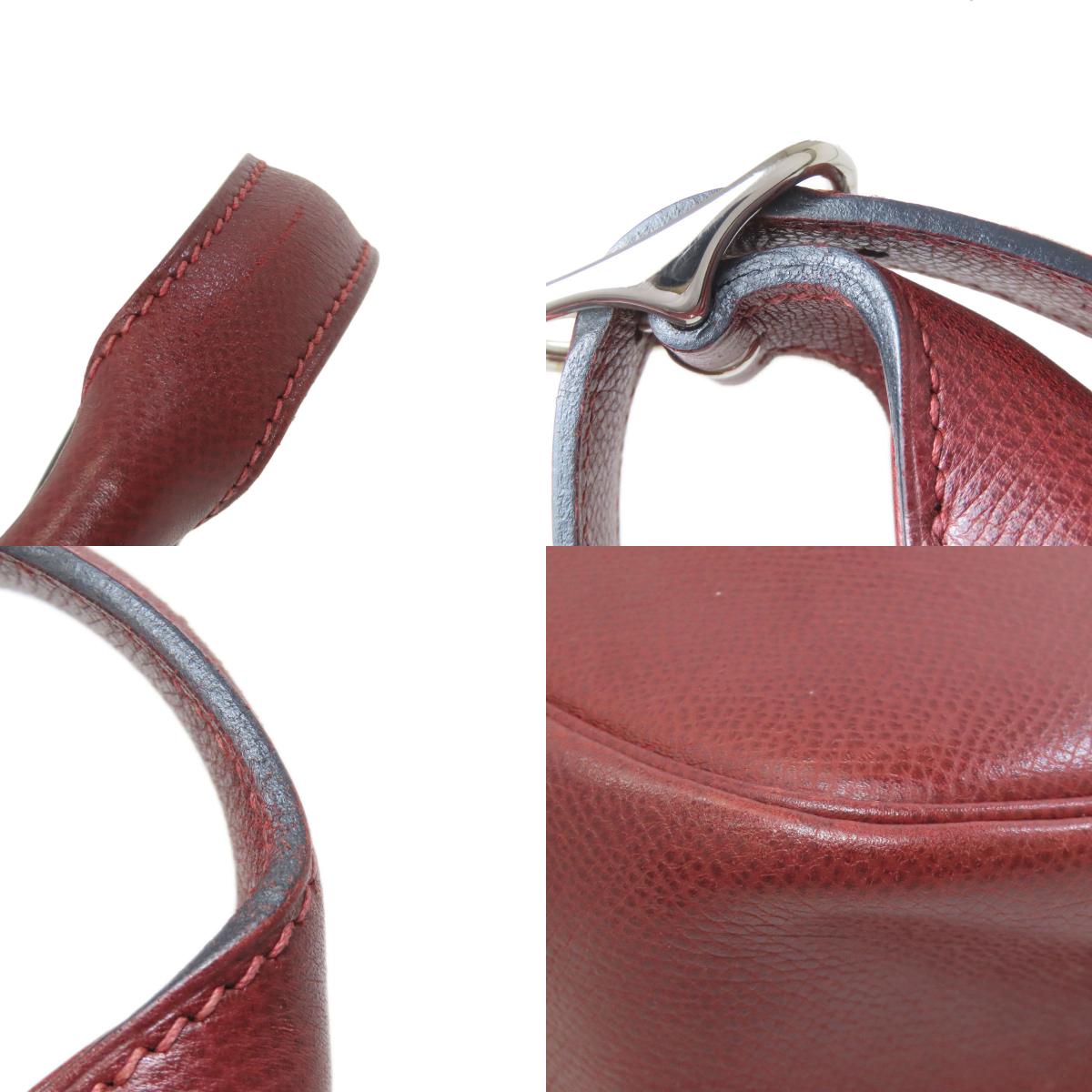 HERMES エルメス トリム31 ルージュアッシュ シルバー金具 ショルダーバッグ リセ レディース 中古
