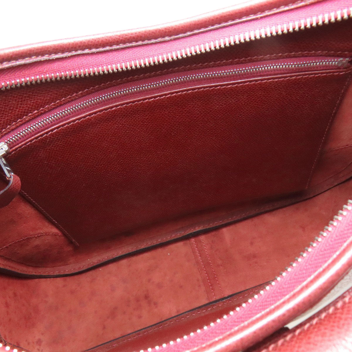 HERMES エルメス トリム31 ルージュアッシュ シルバー金具 ショルダーバッグ リセ レディース 中古