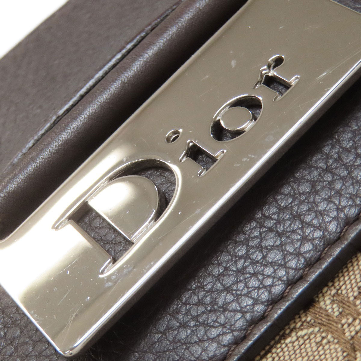 CHRISTIAN DIOR クリスチャンディオール トロッター柄 ショルダーバッグ キャンバス レディース 中古