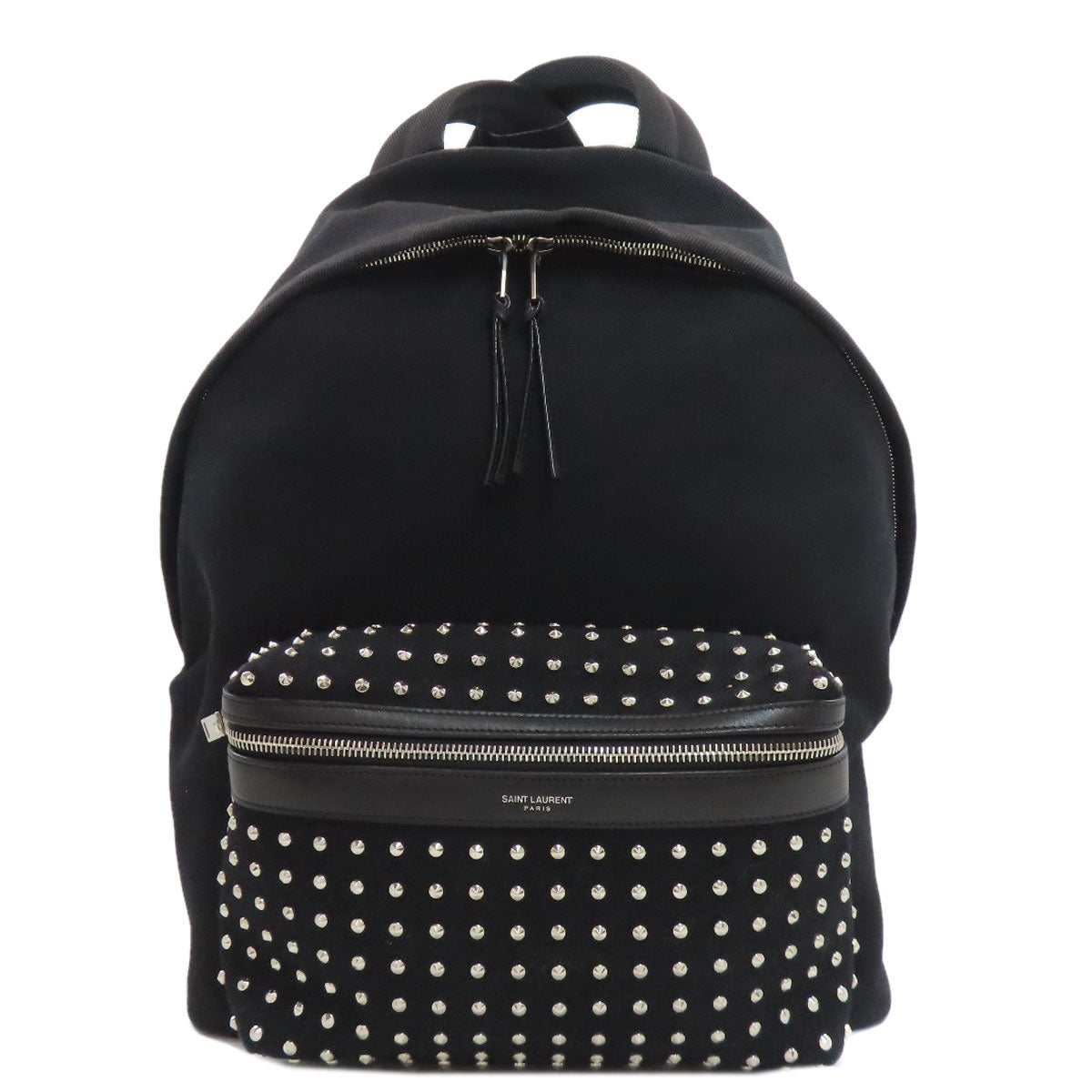 SAINT LAURENT サンローラン スタッズ リュック・デイパック キャンバス レディース 中古