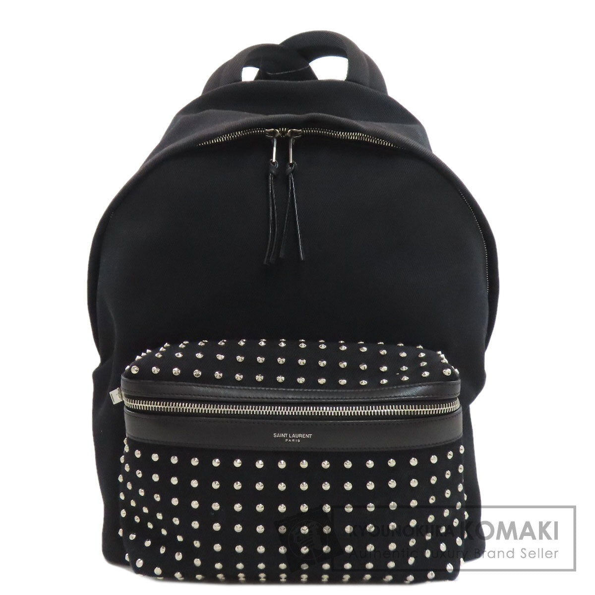 SAINT LAURENT サンローラン スタッズ リュック・デイパック キャンバス レディース 中古