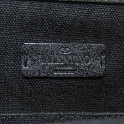 VALENTINO バレンティノ スタッズ トートバッグ キャンバス レディース 中古