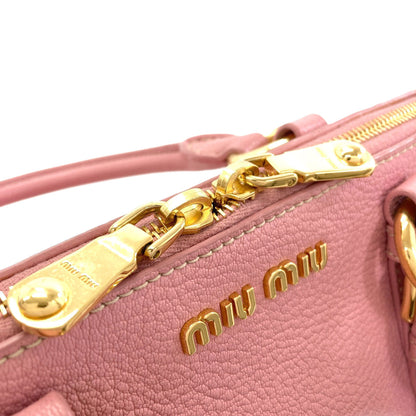 MIUMIU ミュウミュウ マドラス 2WAY ハンドバッグ レザー レディース 中古