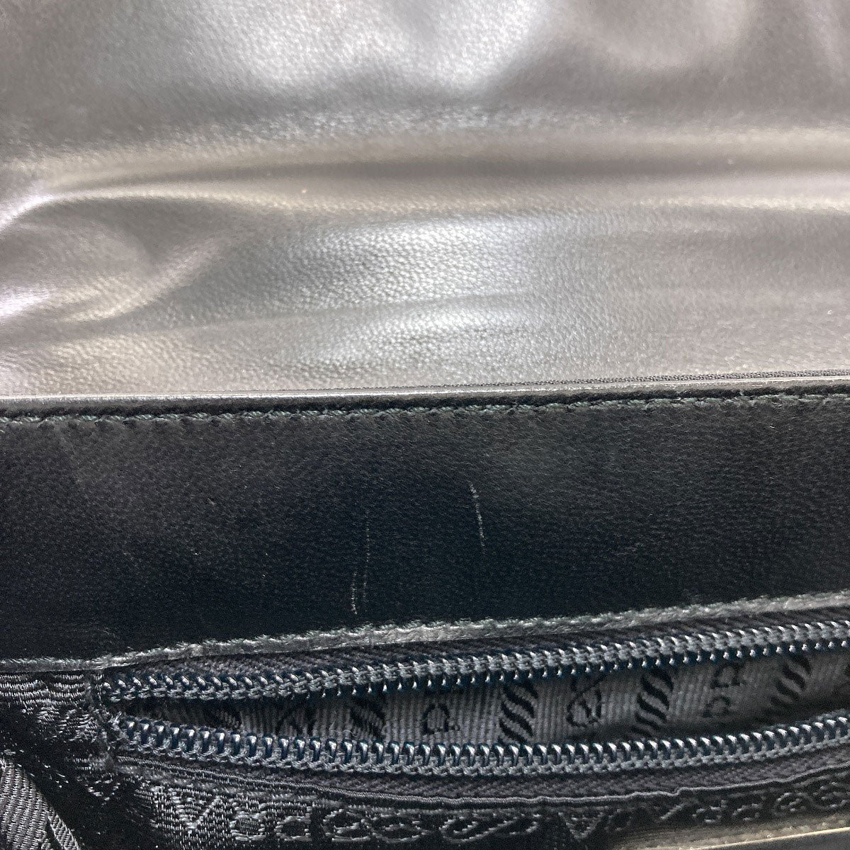 PRADA プラダ B7128 ベルトモチーフ ハンドバッグ ナイロン レディース 中古