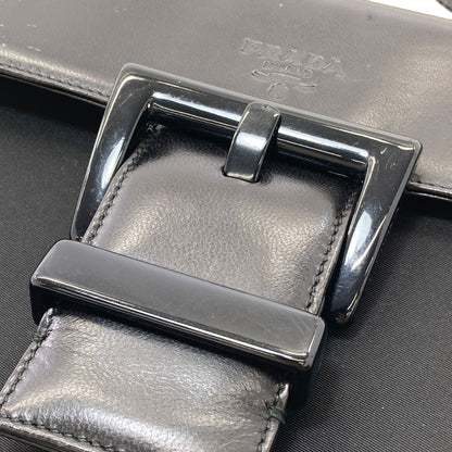PRADA プラダ B7128 ベルトモチーフ ハンドバッグ ナイロン レディース 中古