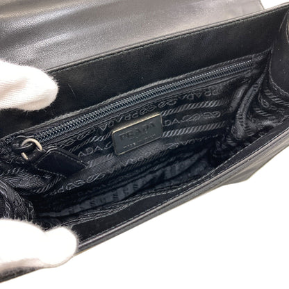 PRADA プラダ B7128 ベルトモチーフ ハンドバッグ ナイロン レディース 中古