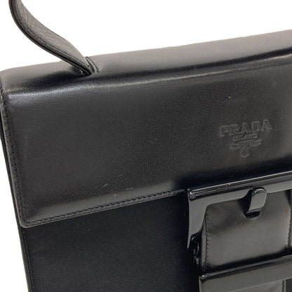 PRADA プラダ B7128 ベルトモチーフ ハンドバッグ ナイロン レディース 中古