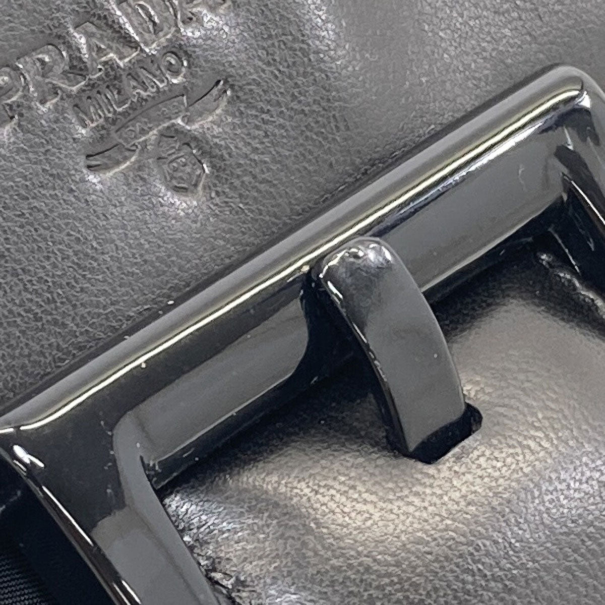 PRADA プラダ B7128 ベルトモチーフ ハンドバッグ ナイロン レディース 中古