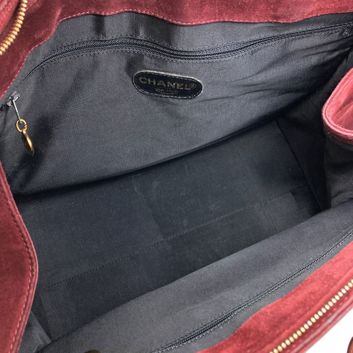 CHANEL シャネル ココマーク ゴールド金具 トートバッグ スウェード レディース 中古