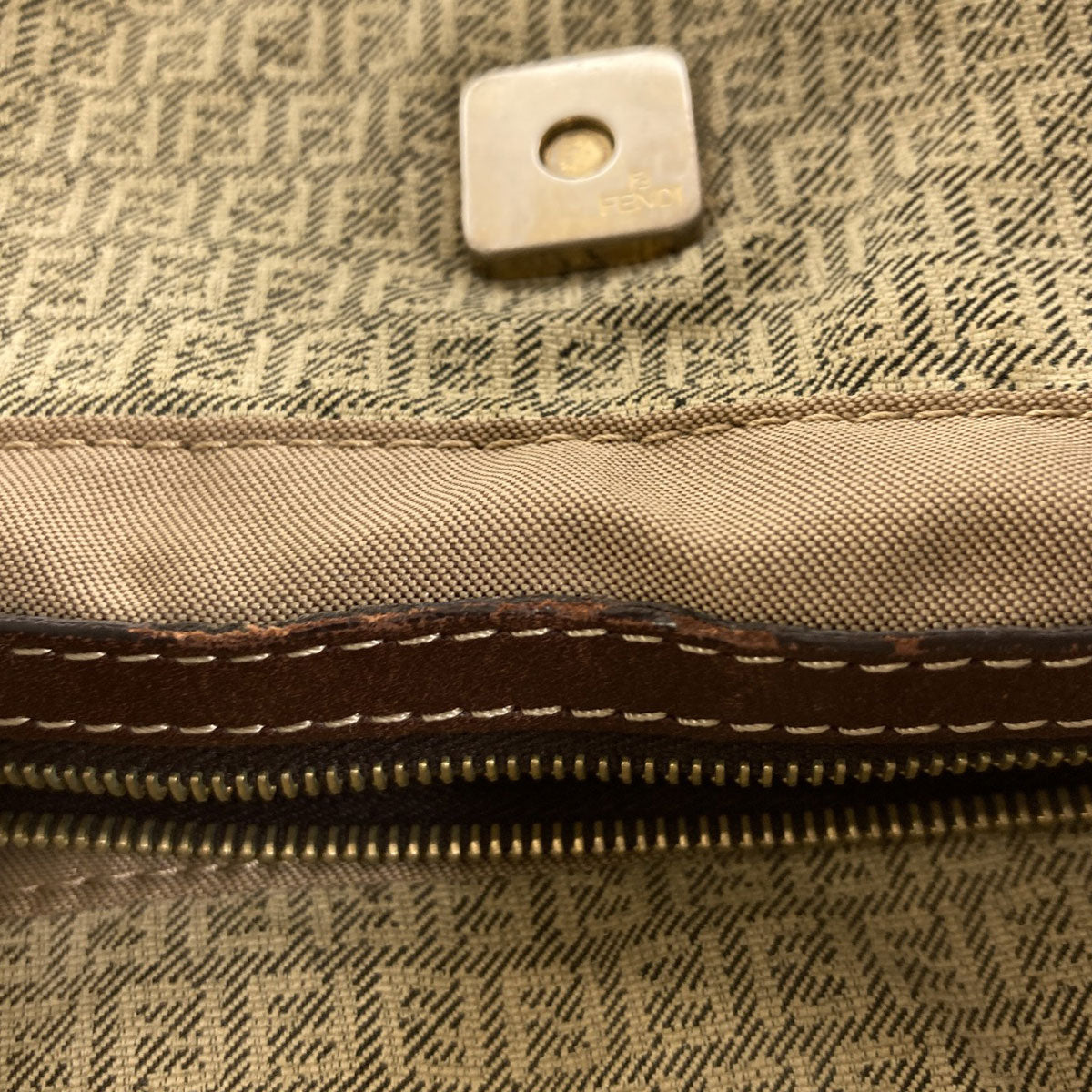 FENDI フェンディ ズッキーノ トートバッグ キャンバス レディース 中古