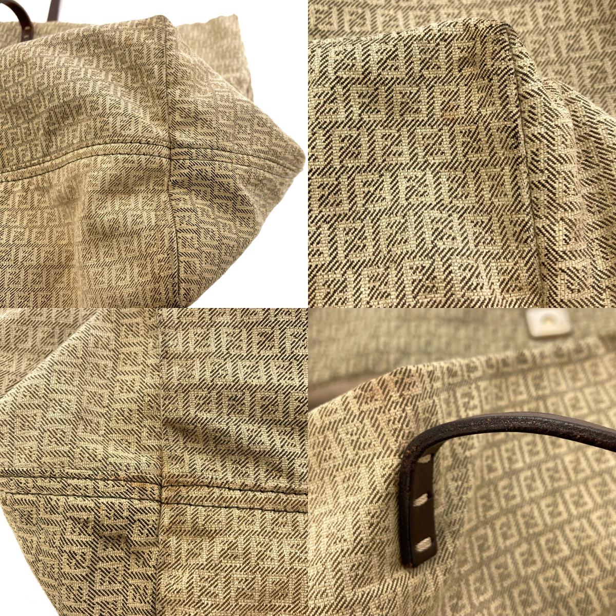 FENDI フェンディ ズッキーノ トートバッグ キャンバス レディース 中古