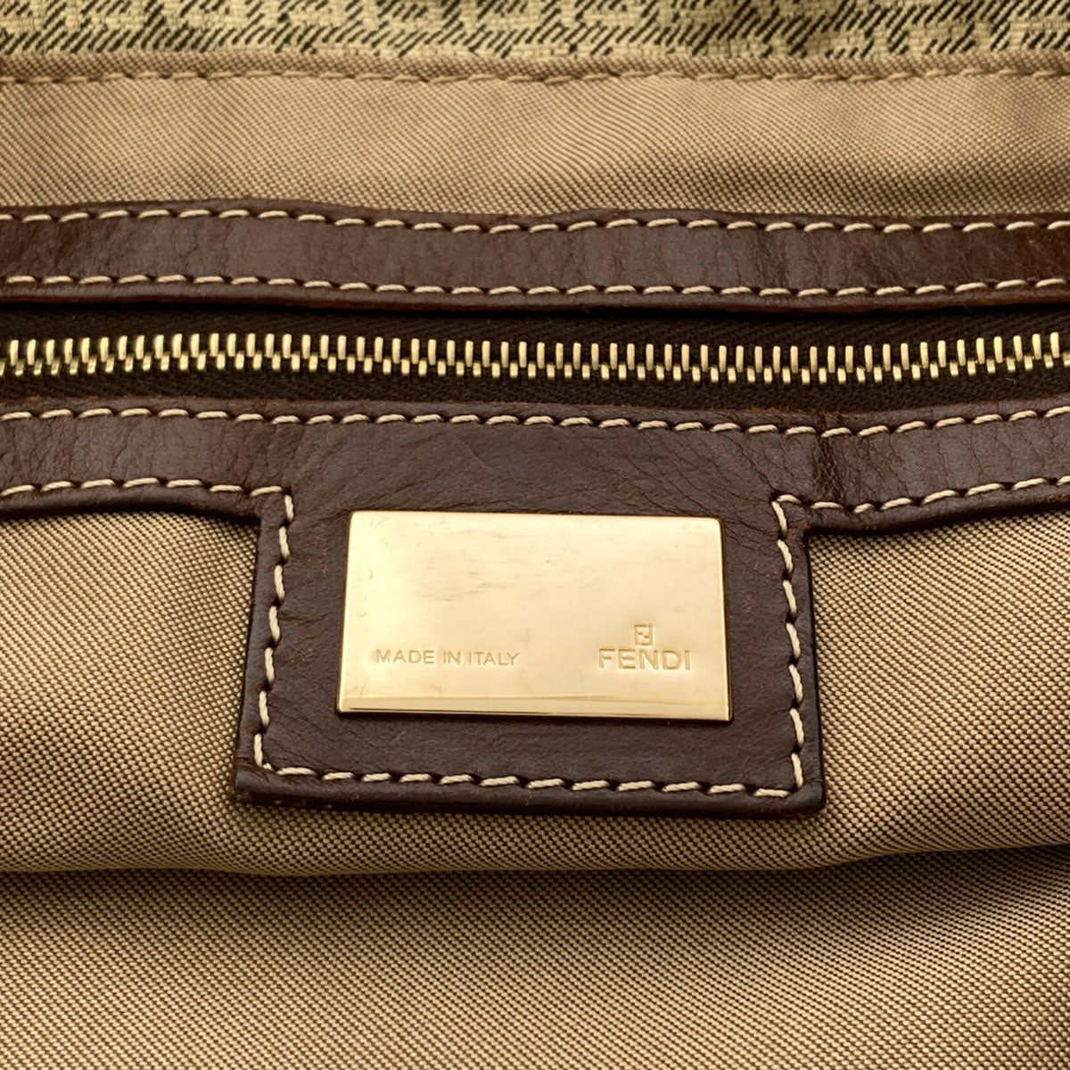 FENDI フェンディ ズッキーノ トートバッグ キャンバス レディース 中古