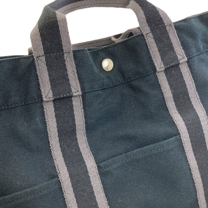 HERMES エルメス サックフールトゥMM シルバー金具 ハンドバッグ キャンバス レディース 中古
