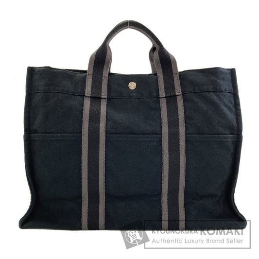 HERMES エルメス サックフールトゥMM シルバー金具 ハンドバッグ キャンバス レディース 中古