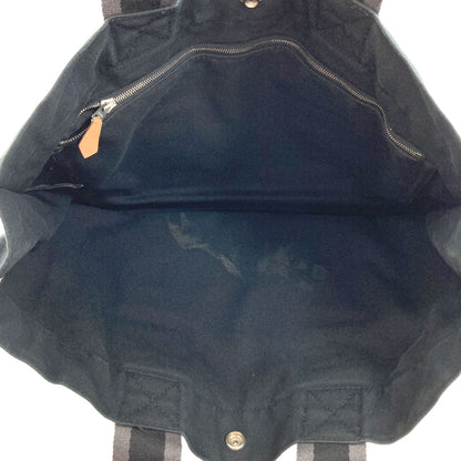 HERMES エルメス サックフールトゥMM シルバー金具 ハンドバッグ キャンバス レディース 中古