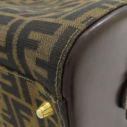 FENDI フェンディ ミニボストン ズッカ柄 ハンドバッグ キャンバス レディース 中古