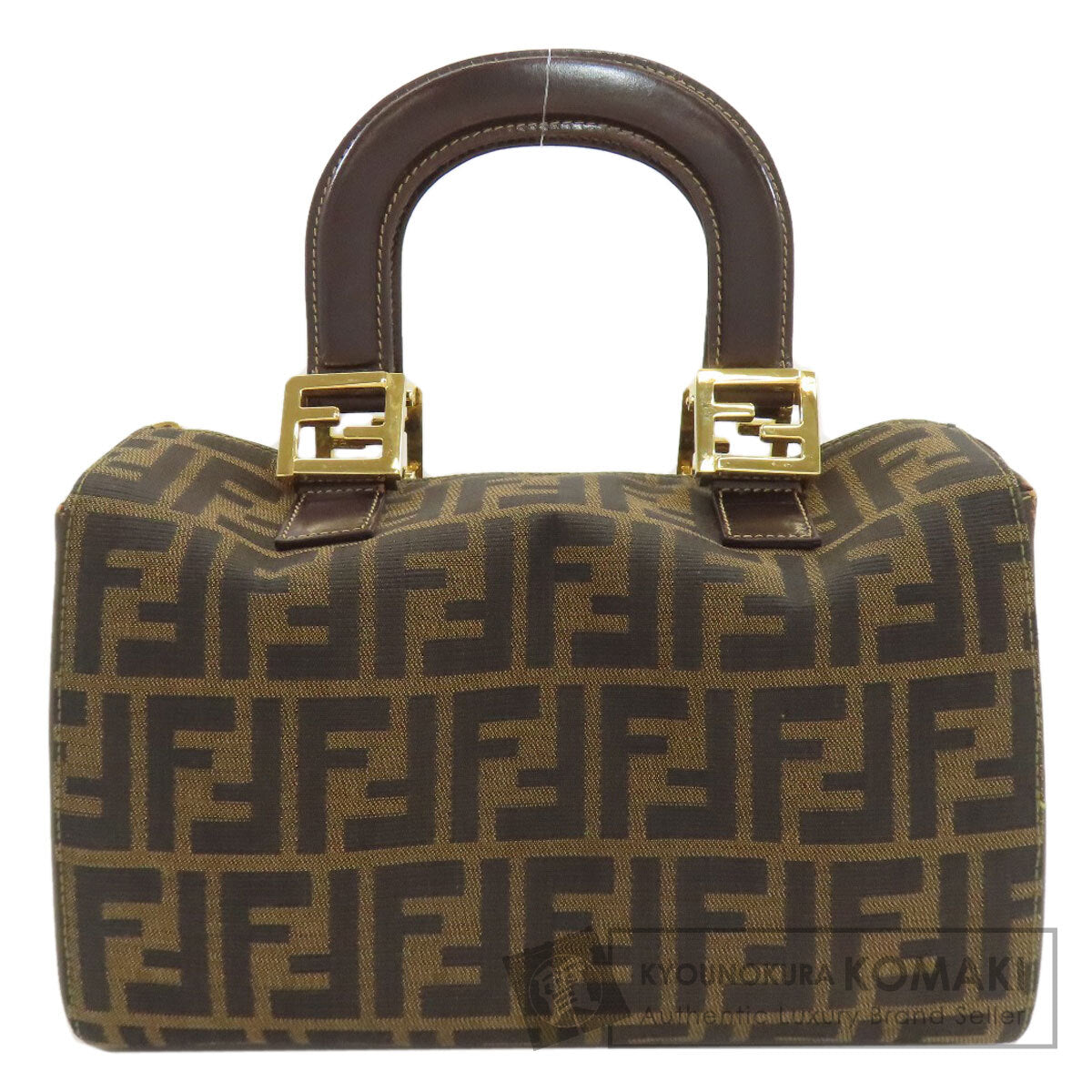 FENDI フェンディ ミニボストン ズッカ柄 ハンドバッグ キャンバス レディース 中古