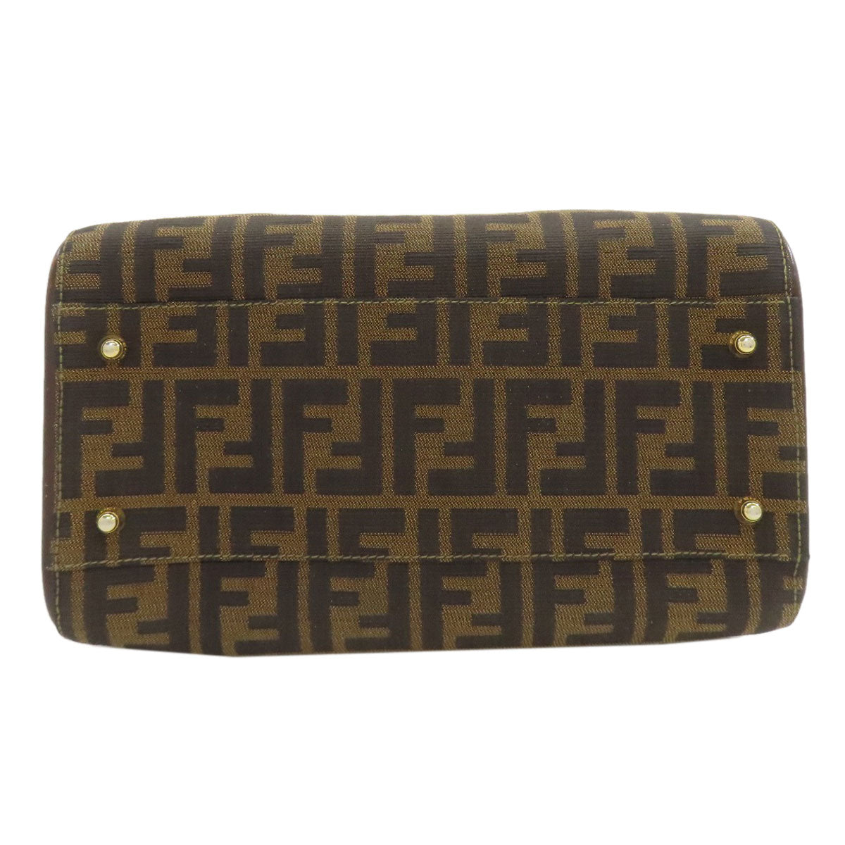 FENDI フェンディ ミニボストン ズッカ柄 ハンドバッグ キャンバス レディース 中古