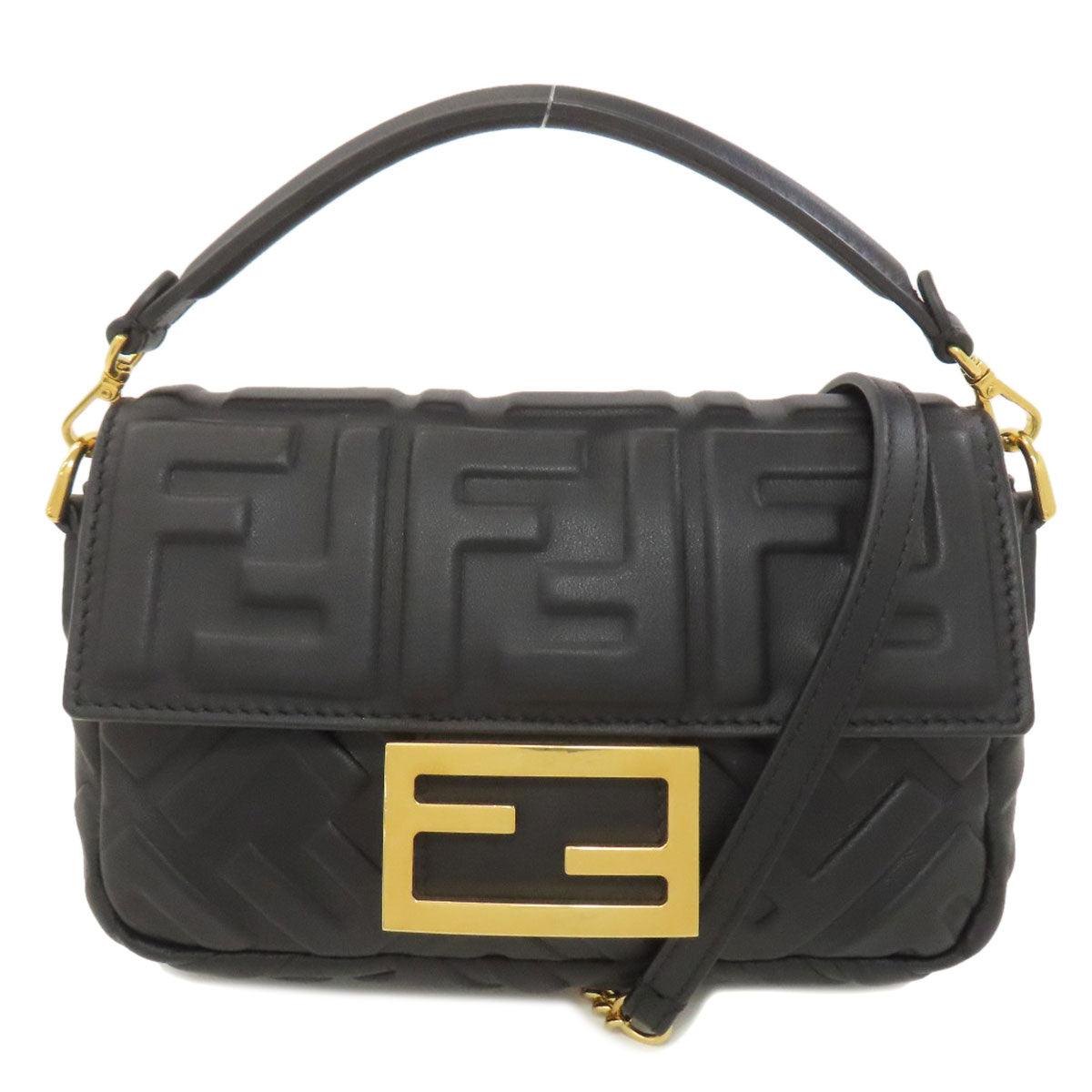 FENDI フェンディ チェーンショルダー ショルダーバッグ カーフ レディース 中古