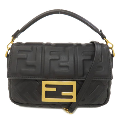 FENDI フェンディ チェーンショルダー ショルダーバッグ カーフ レディース 中古