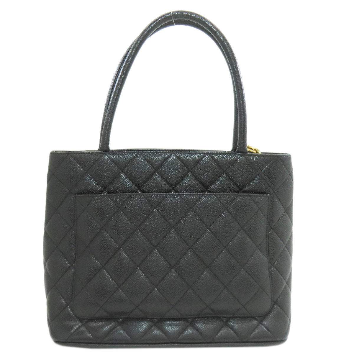 CHANEL シャネル 復刻トート ゴールド金具 トートバッグ グレインド カーフスキン レディース 中古
