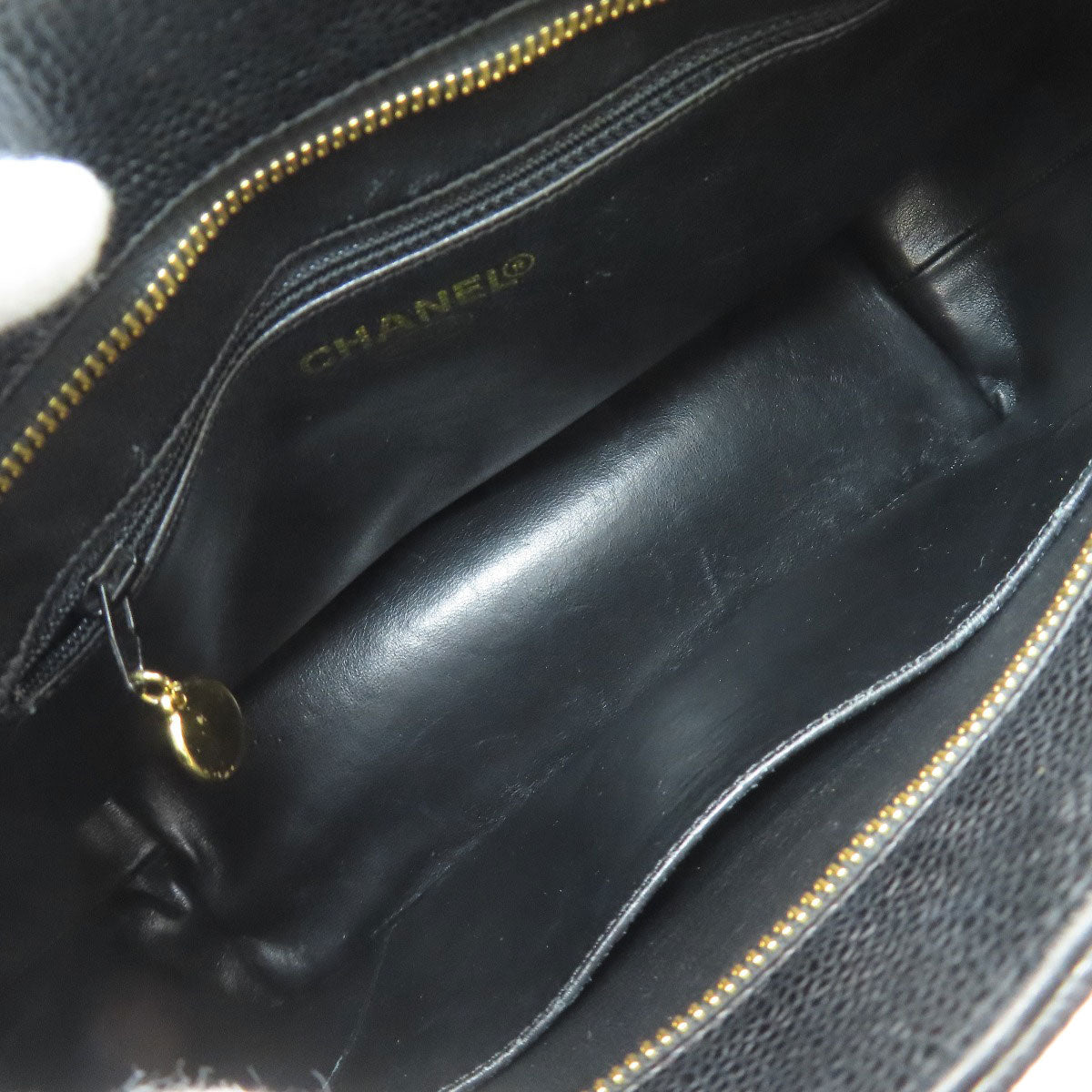 CHANEL シャネル 復刻トート ゴールド金具 トートバッグ グレインド カーフスキン レディース 中古