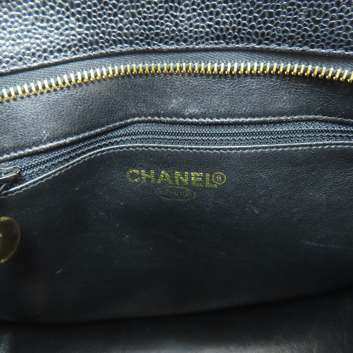 CHANEL シャネル 復刻トート ゴールド金具 トートバッグ グレインド カーフスキン レディース 中古