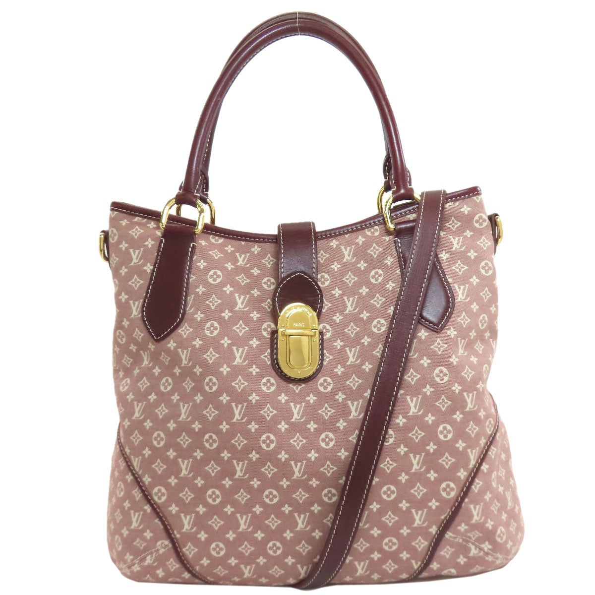 LOUIS VUITTON ルイヴィトン M56698 エレジー トートバッグ モノグラムイディール レディース 中古