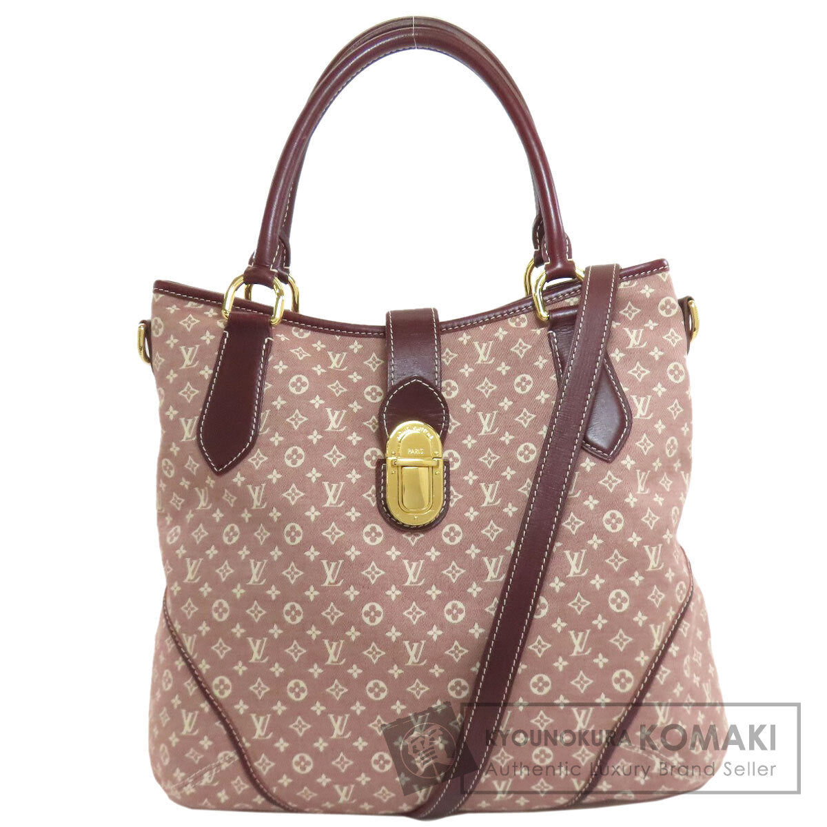 LOUIS VUITTON ルイヴィトン M56698 エレジー トートバッグ モノグラムイディール レディース 中古