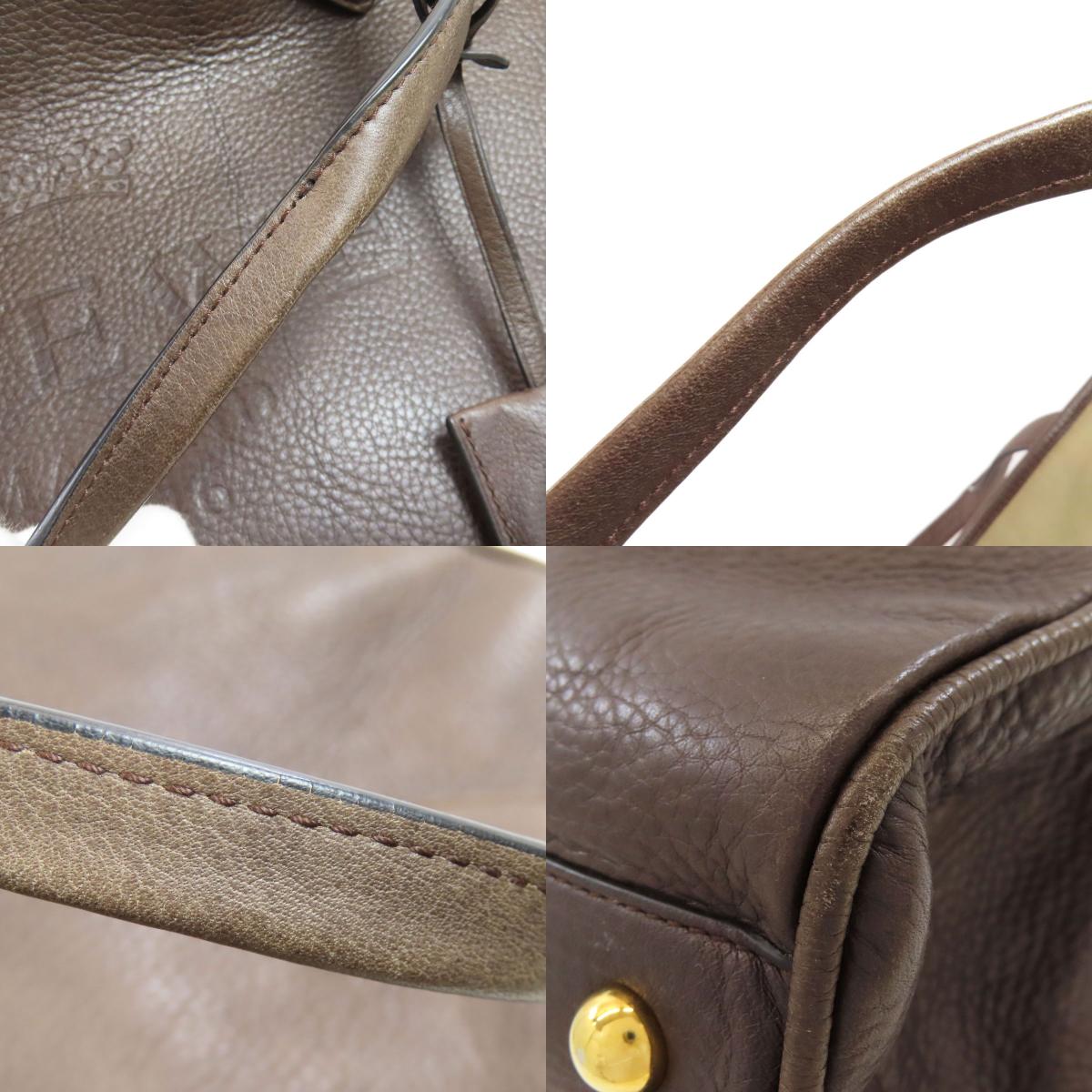 LOEWE ロエベ ロゴ トートバッグ レザー レディース 中古