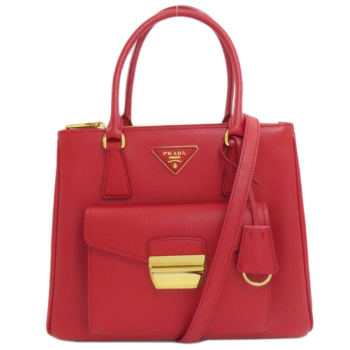 PRADA プラダ 1BA256 2WAY ハンドバッグ サフィアーノ レディース 中古