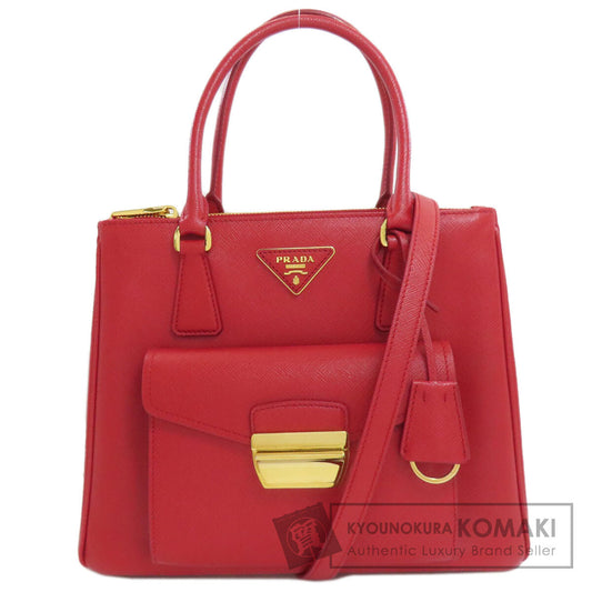 PRADA プラダ 1BA256 2WAY ハンドバッグ サフィアーノ レディース 中古