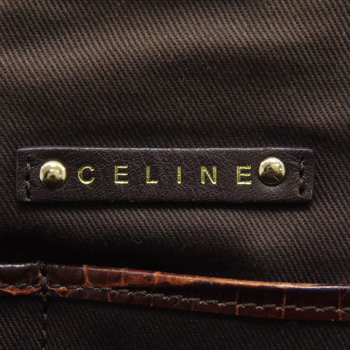 CELINE セリーヌ マカダム柄 フリンジ ハンドバッグ キャンバス レディース 中古