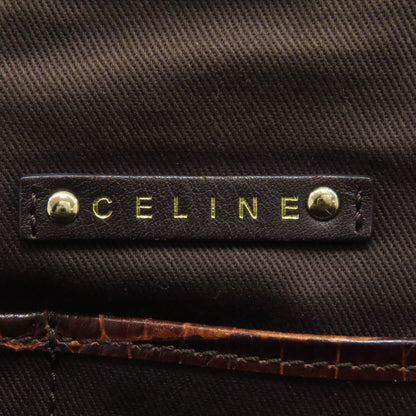 CELINE セリーヌ マカダム柄 フリンジ ハンドバッグ キャンバス レディース 中古