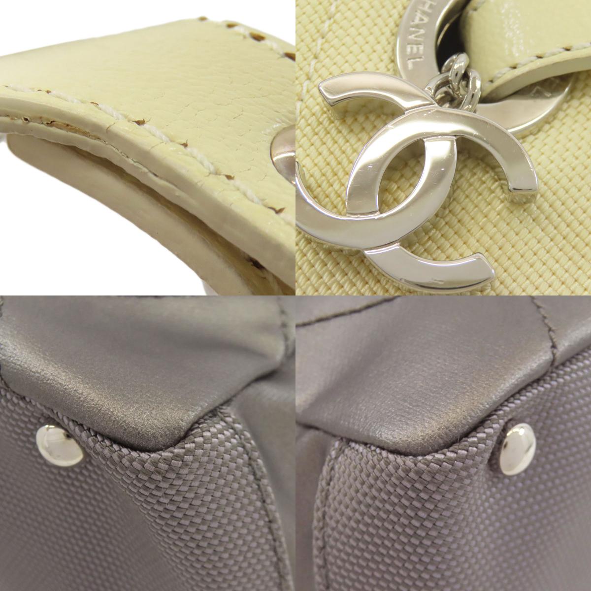 CHANEL シャネル パリビアリッツ PM シルバー金具 ハンドバッグ カーフ レディース 中古
